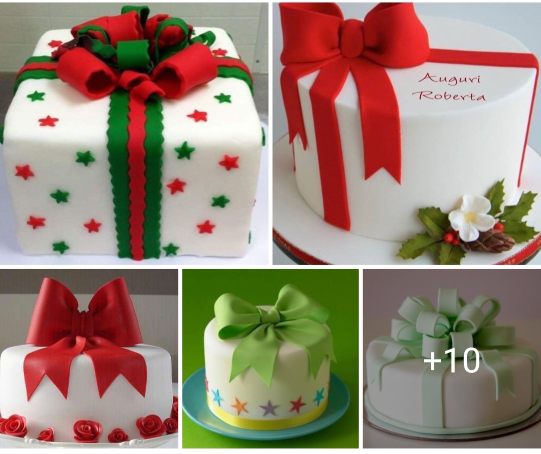gift wrap cake ideas 